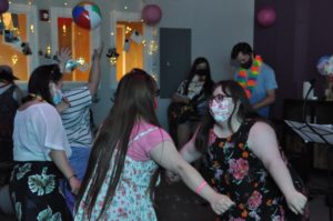 People with Down syndrome dancing at GiGi's Playhouse Annapolis