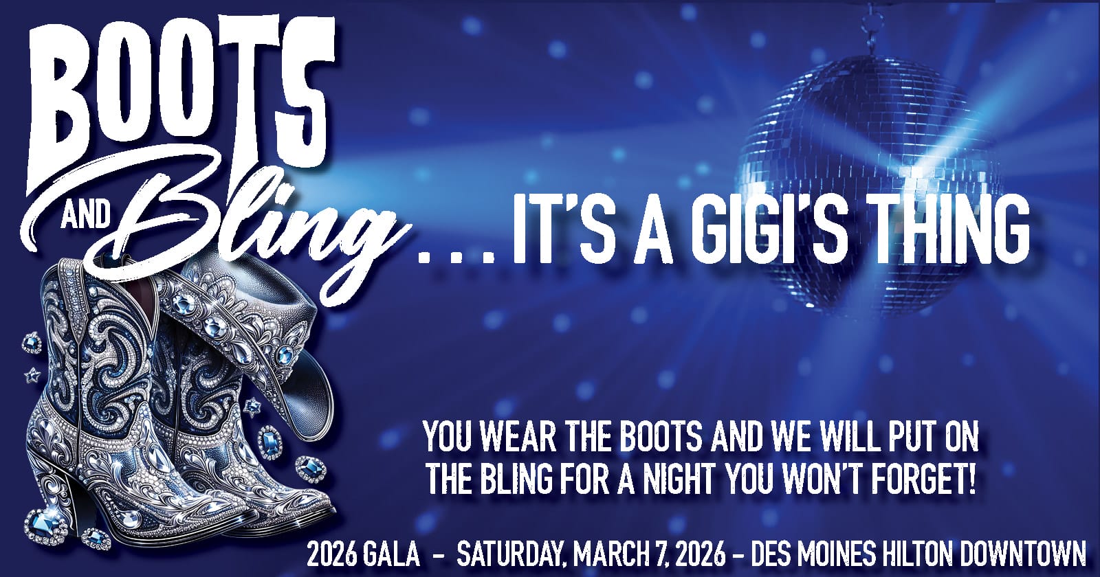 Boots & Bling...It's a GiGi's thing! GiGi's Playhouse Des Moines Gala 2026