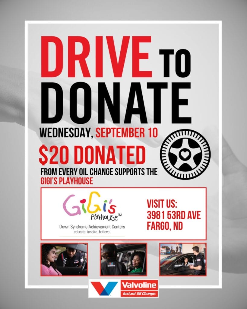 Drive to donate to support GiGi's Playhouse Fargo. 