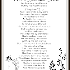 down syndrome creed