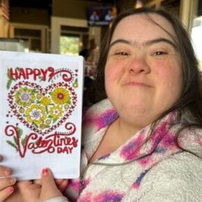 Gwen and card Gwen and card