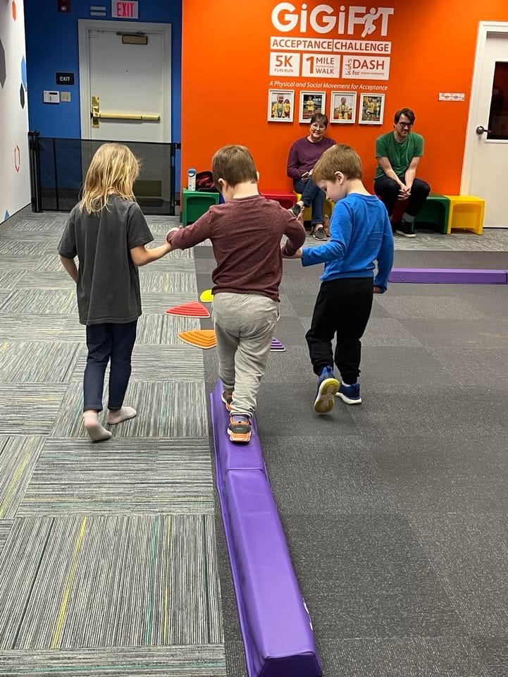 parker peers best of all alance beam volunteer brother kids on a balance beam