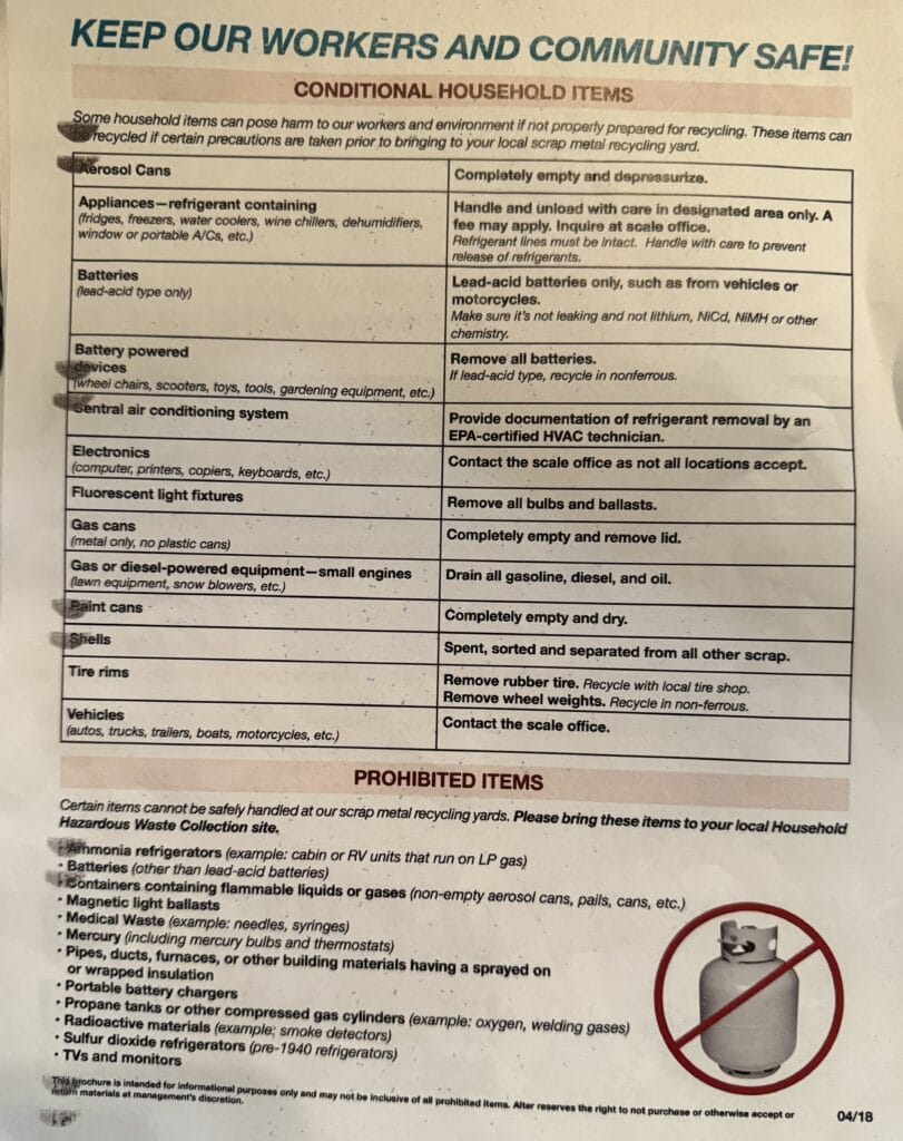 Recycling do's and don'ts with Alter Metal
