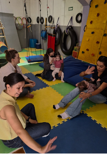 Indoor play room for down syndrome toddleers