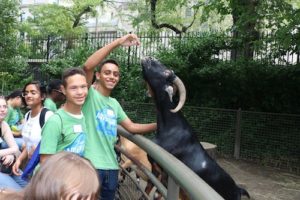 Malik and his mentor, Reed, enjoying a day at the zoo during Summer Adventures!