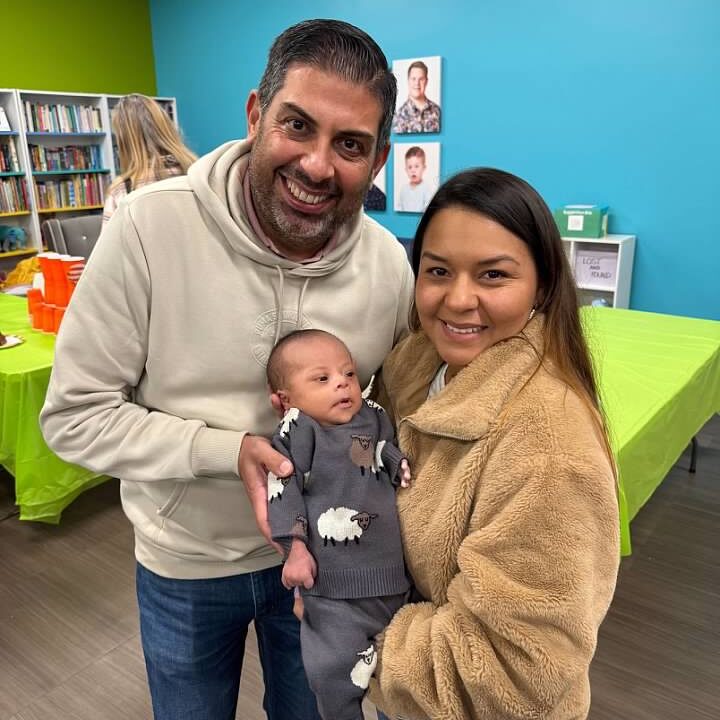 The Vargas Family with baby Santiago.