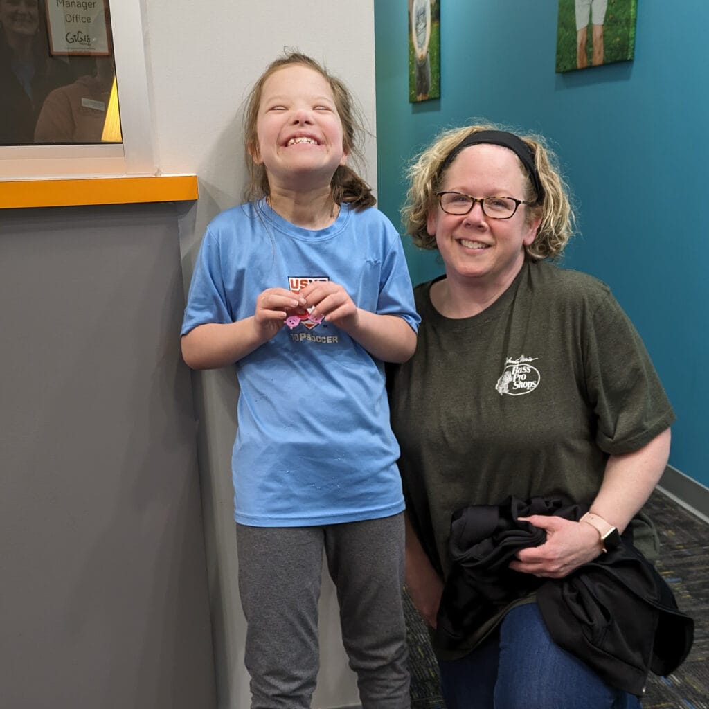Tutor, Jen Stewart with her student, Grace