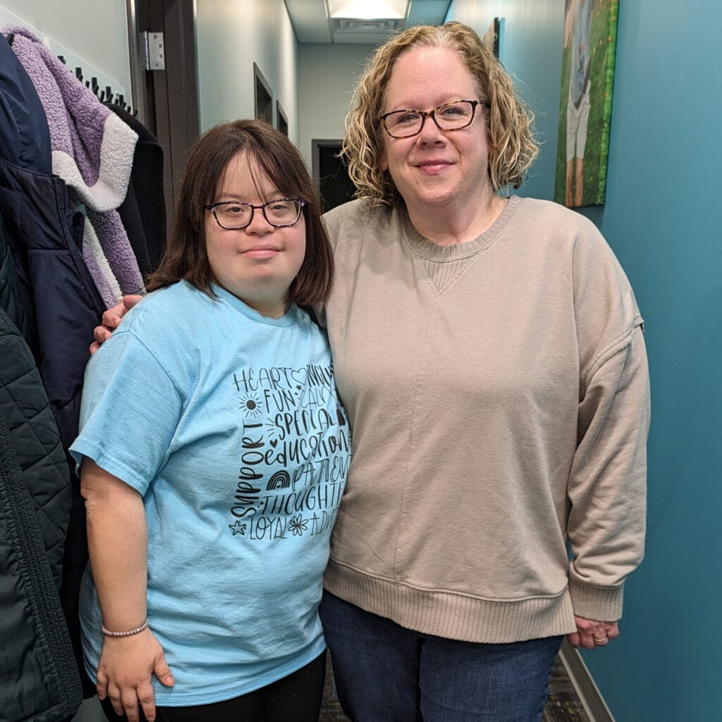 Jen Stewart (Right) with her student Emilee
