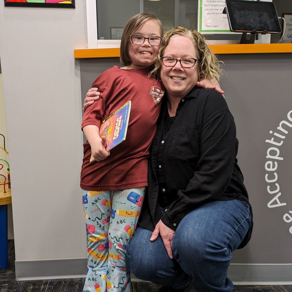 Jen Stewart (Right) with her student Sofie