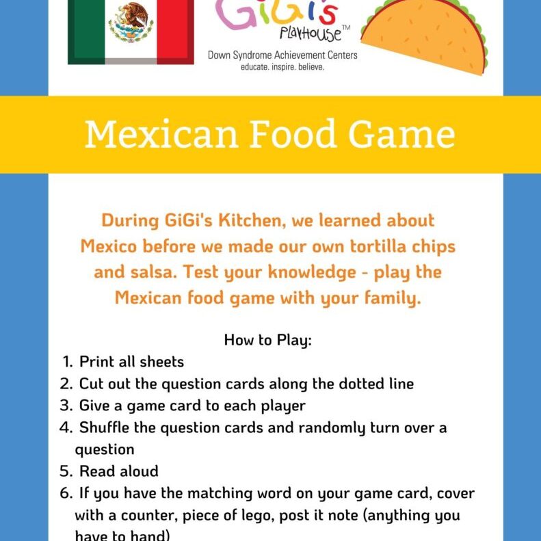 Mexican Food Game Instructions