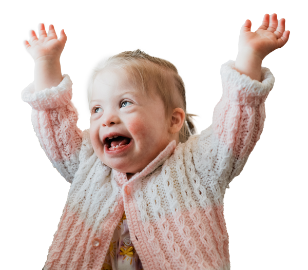 girl with down syndrome cheering