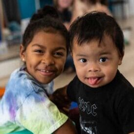 young kids smiling
