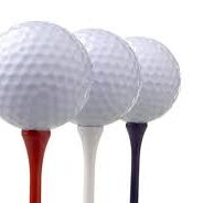 Golf Tees red white blue